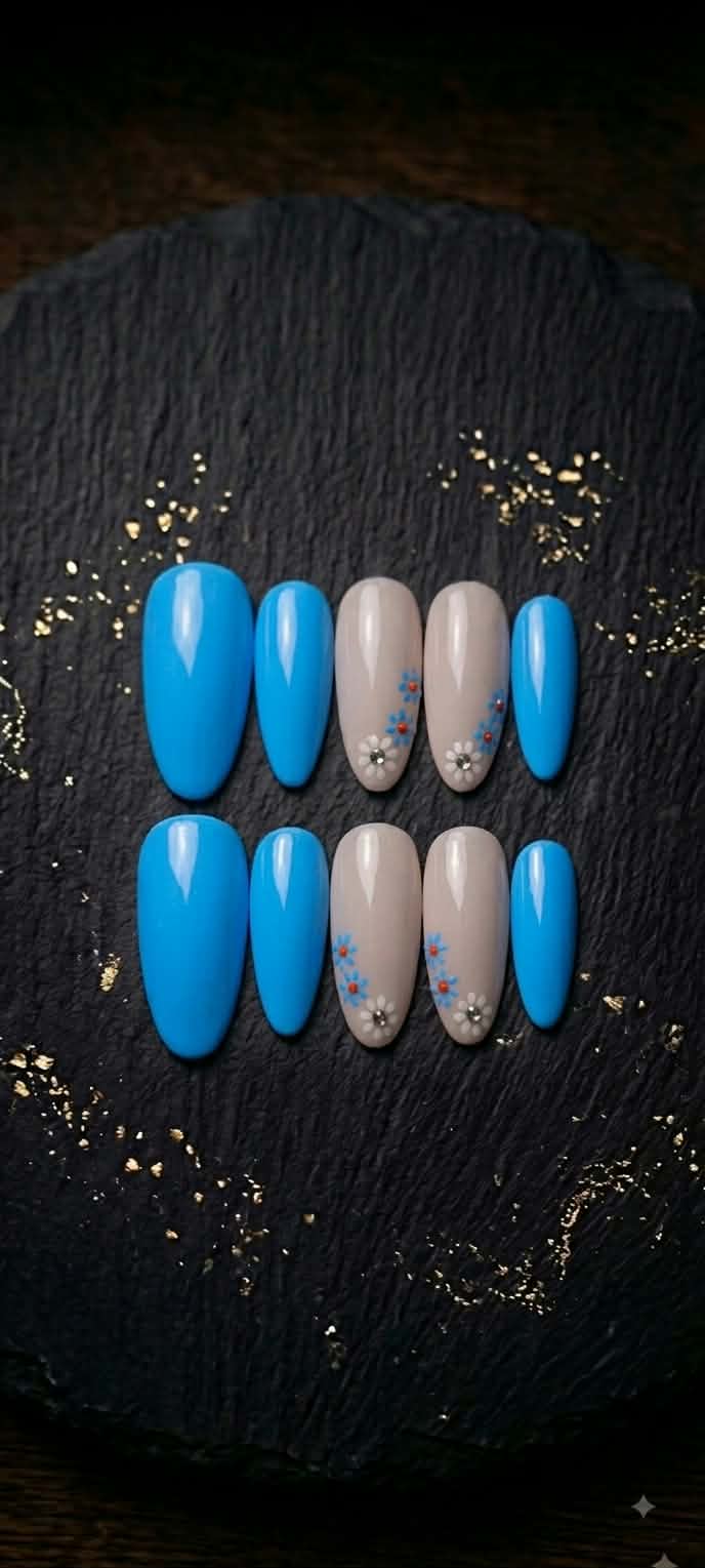 Avadon Nails — detail view, handmade press-on nails