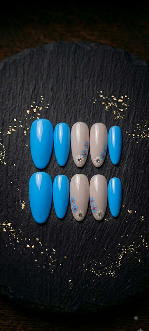 Avadon Nails — detail view, handmade press-on nails