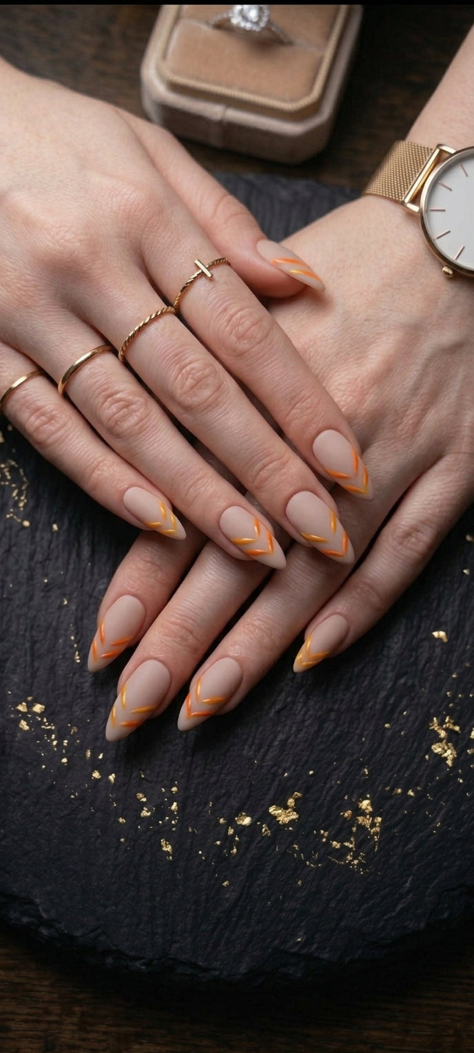 Splinter Stiletto Nails — handmade press-on nails by EasyOn Nails Cyprus