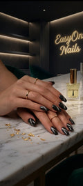 DarkFlames Eye Nails — handmade press-on nails by EasyOn Nails Cyprus